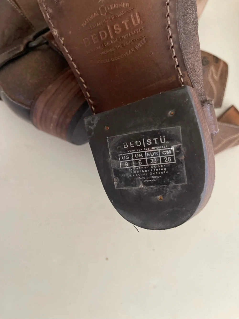 Bed Stu Cowgirl Ankle Leather Boots - Picture 9 of 9
